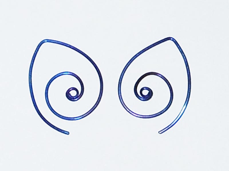 Titanium Hypoallergenic Spiral Hoop Earrings