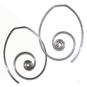 Titanium Spiral Hoops for dangles